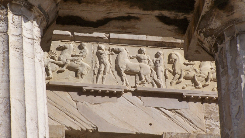 Copy of part of the Parthenon frieze on the Parthenon. ON the Parthenon…