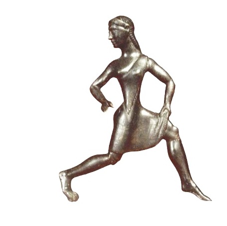 Bronze figure of a running girl from Sparta (520 BCE-500 BCE) British Museum